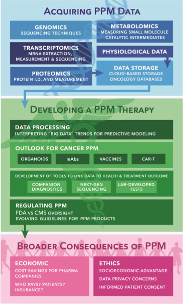 Precision medicine workflow from omics data acquisition through clinical implementation